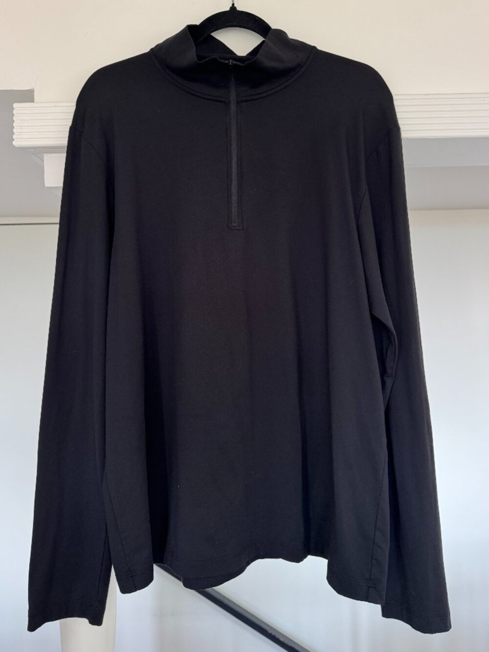 Alo Men's Conquer 1/4 Quarter Zip Black - Large